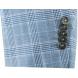 Masteloni Collection Sky Blue / White / Navy Blue Plaid Super 150'S Vested Suit 4520